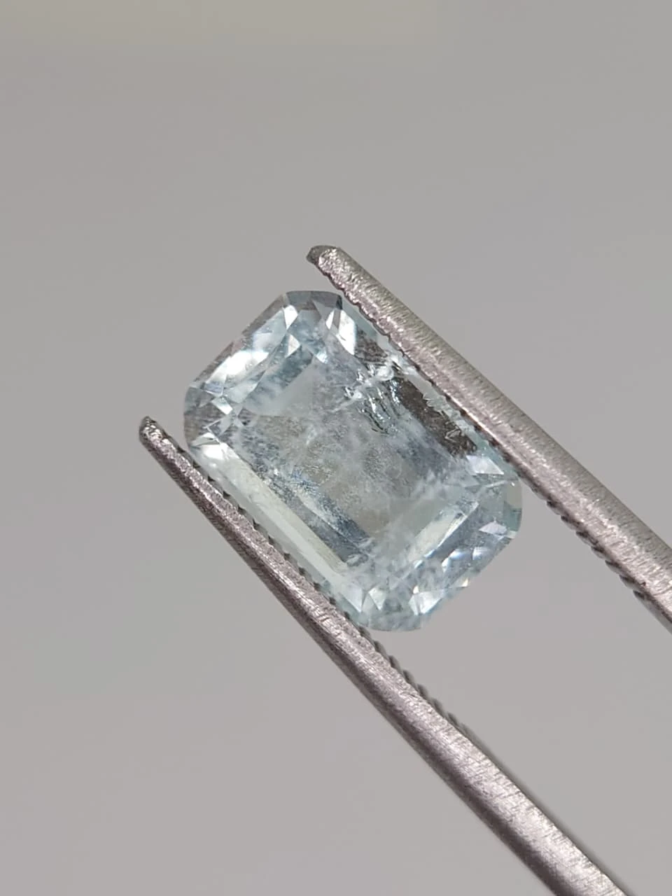 1ct Natural Long Cushion Faceted Aquamarine from Nigeria — view 3